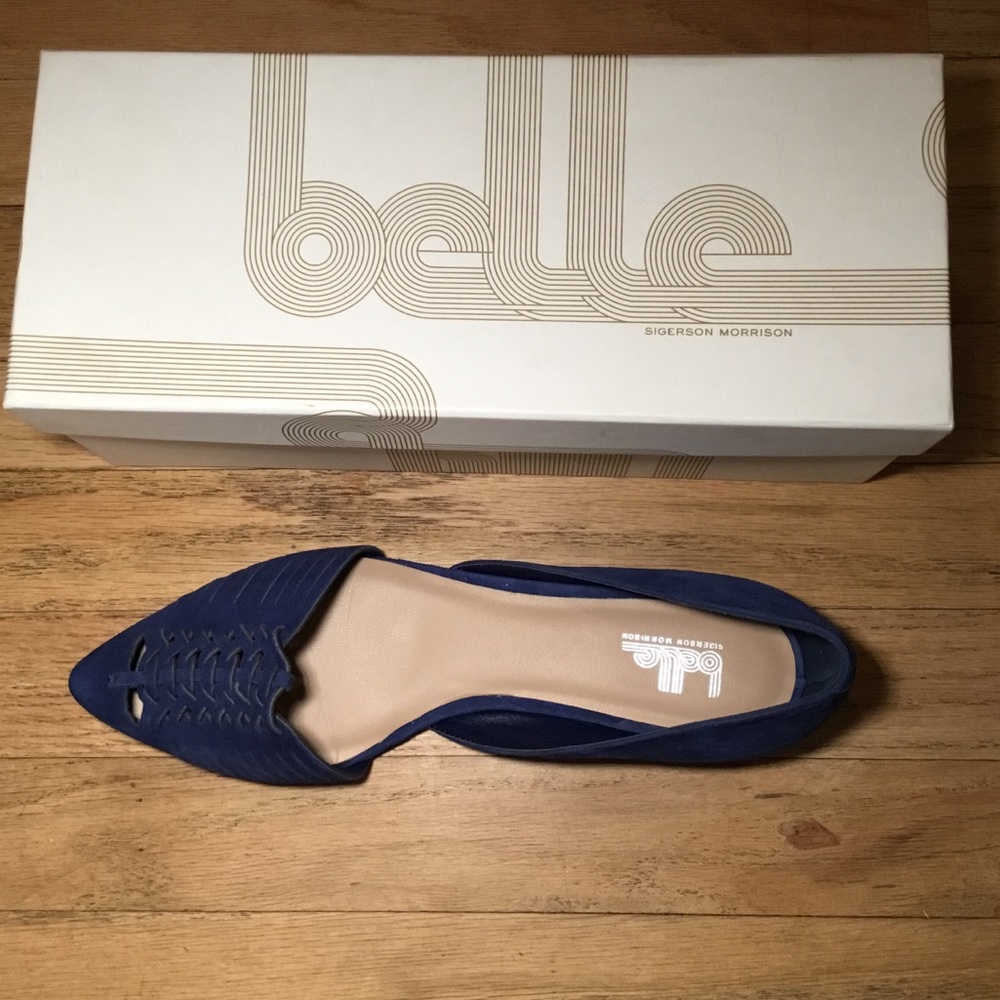 Belle Sigerson Morrison Veda Suede woven flats 9.5